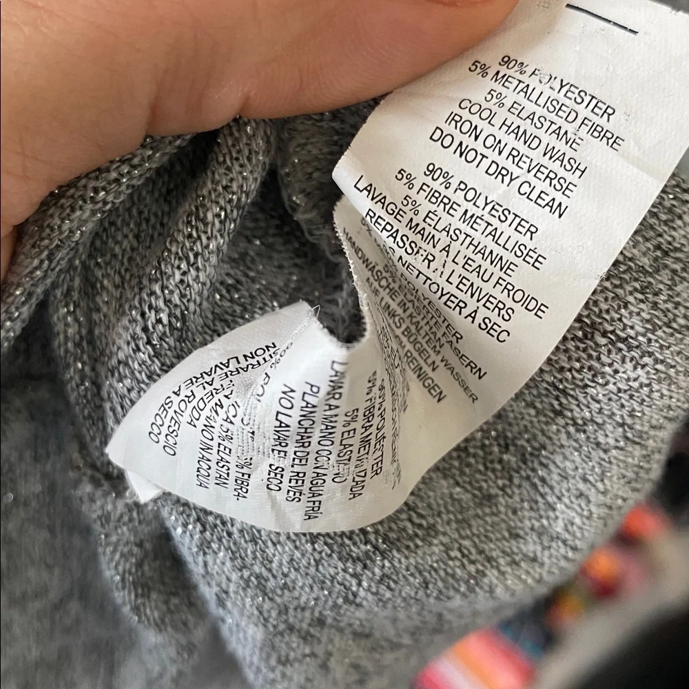 Boohoo Heather Gray Glittery Sparkly T shirt Dress - Picture 12 of 12